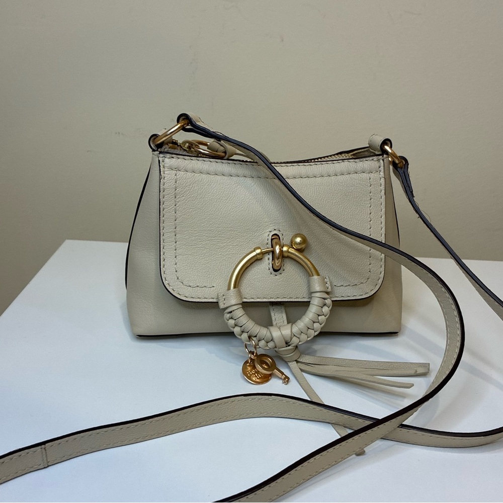 See by Chloé Joan Mini Crossbody Bag Beige.